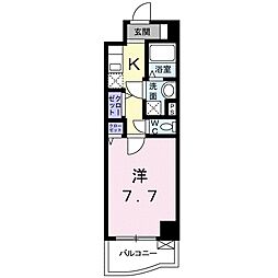 プラシード 1Kの間取図画像