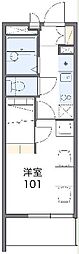 レオパレスプレジオ 1Kの間取図画像