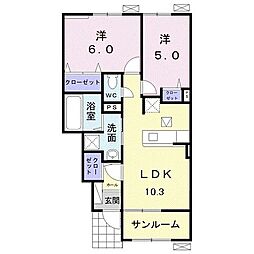 間取図画像 2LDK