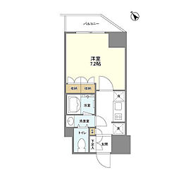 KURAMAE214 1Kの間取図画像