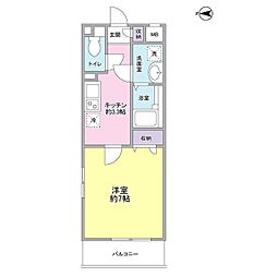 ル　ヴァンヴェール　目白 2階1Kの間取り