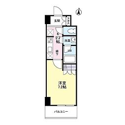 京成押上線 押上駅 徒歩3分の賃貸マンション 5階1Kの間取り
