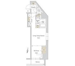 アーバネックス西新宿 1LDKの間取図画像