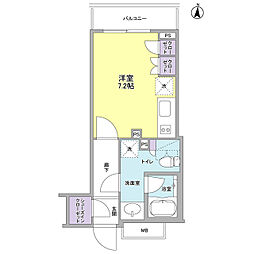 プラウドタワー亀戸 ワンルームの間取図画像