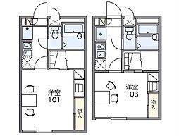 レオパレスソフィア 1Kの間取図画像