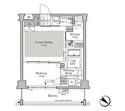 ParkCube西ヶ原STAGE 1LDKの間取図画像