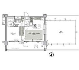 ParkCube西ヶ原STAGE 1LDKの間取図画像