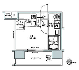 都営三田線 板橋本町駅 徒歩2分の賃貸マンション 13階1Kの間取り