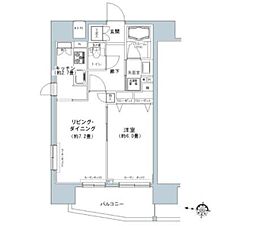 パークキューブ板橋本町 1LDKの間取図画像