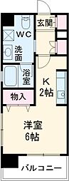 都営三田線 板橋本町駅 徒歩2分の賃貸マンション 7階1Kの間取り
