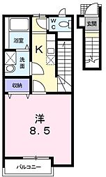 ベル・フラン 1Kの間取図画像