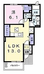 JR東海道本線 沼津駅 バス19分 沼津市立病院下車 徒歩7分の賃貸アパート 1階1LDKの間取り