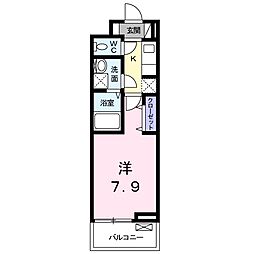 メゾン・ド・ブルーノアール 1Kの間取図画像