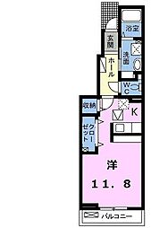 ラルーチェ 1Kの間取図画像