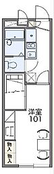 レオパレス輝竜 1Kの間取図画像