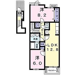 アルドールG 2LDKの間取図画像