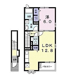 カーサ・フォルトゥーナ 1LDKの間取図画像