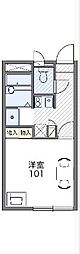 レオパレスコンドミニアム西原 1Kの間取図画像