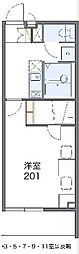 レオパレス宇都宮南 1Kの間取図画像