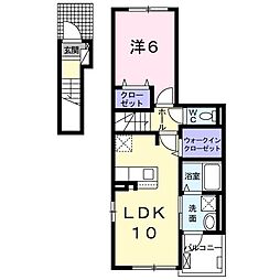 ソフィア 1LDKの間取図画像