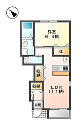 ランシール 1LDKの間取図画像