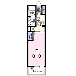 ブレイブコート1 1Kの間取図画像