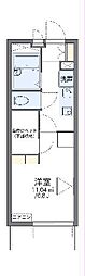 レオパレス中柴 1Kの間取図画像