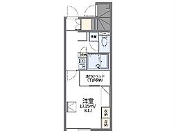 レオパレスHOPE28 1Kの間取図画像