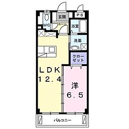 マリーエンケーファー澤岻 1LDKの間取図画像