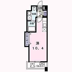 レジデンス　薪 4階ワンルームの間取り