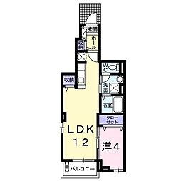 ルレーヴ 1LDKの間取図画像