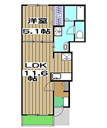 メゾン・ド・サカエ 1LDKの間取図画像