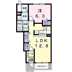 セントラルガーデン 1LDKの間取図画像