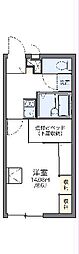 レオパレス勝倉 2階1Kの間取り