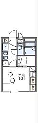 レオパレスプランドール 1Kの間取図画像