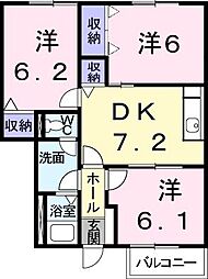 モーニング・グローリー 3DKの間取図画像
