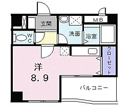 エスタシオン ワンルームの間取図画像