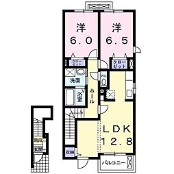アルバーダ1 2LDKの間取図画像
