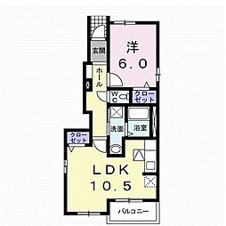 名鉄三河線 吉浜駅 徒歩24分の賃貸アパート 1階1LDKの間取り