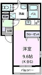 ビーハイブ ワンルームの間取図画像