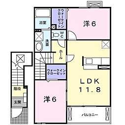 ブリッサC 2LDKの間取図画像