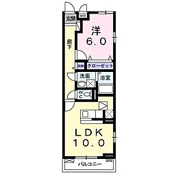 エスト・モンターニュ 1LDKの間取図画像
