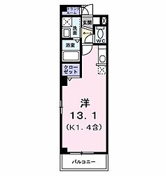 B.L.Dナカザワ ワンルームの間取図画像