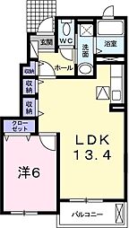 ハーベスト　リゾート 1階1LDKの間取り