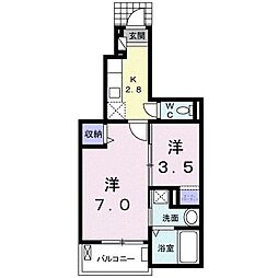 ブリストルフェアリー 2Kの間取図画像