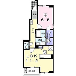 アルドール 1LDKの間取図画像
