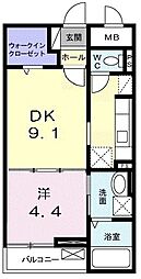 ベラ　マティ−ナ 1階1LDKの間取り