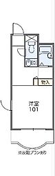 レオパレスパティオ 1Kの間取図画像