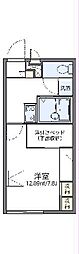 レオパレスアニバーサリー 1Kの間取図画像