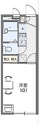 レオパレスベイサイドイン三上 1階1Kの間取り